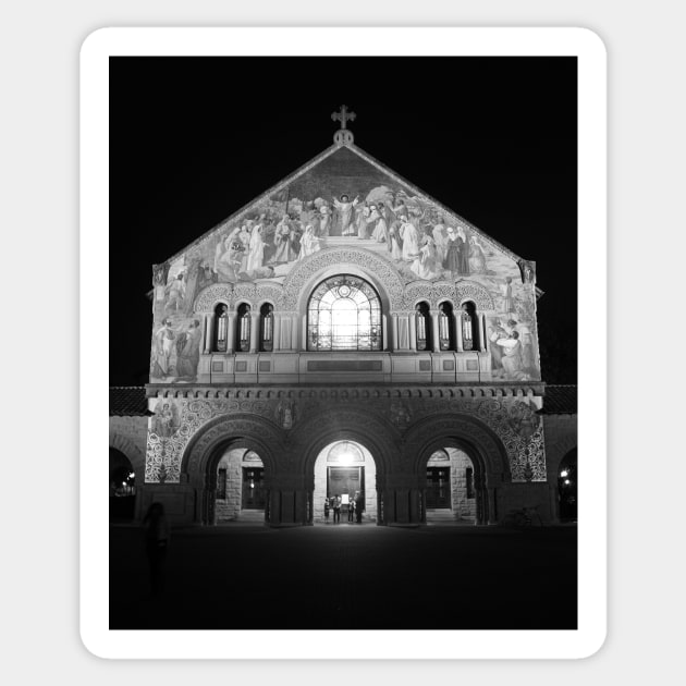 Stanford Memorial Church at Night. Palo Alto, California Sticker by IgorPozdnyakov